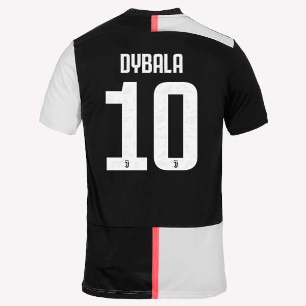 Camiseta Juventus NO.10 Dybala 1ª 2019-2020 Blanco Negro